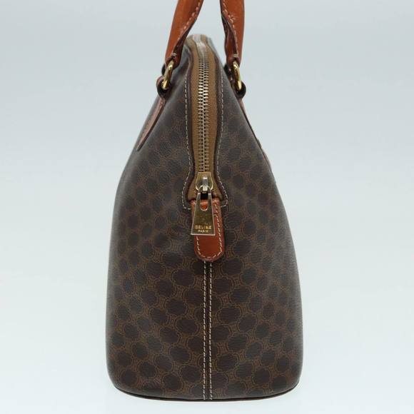 CELINE Macadam Canvas Hand Bag PVC Leather Brown Gold Auth 87042 - Picture 4 of 16
